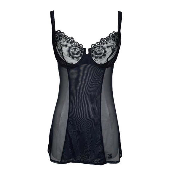 Victoria's Secret Tops - Vintage victoria's secret black sheer lace cami